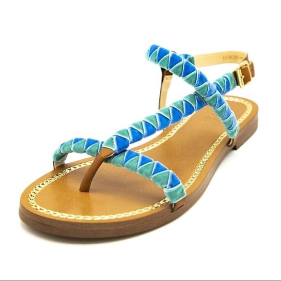 NEW Vince Camuto Raminta Geometric Flat Thong Sandals Size 8 - Picture 1 of 5